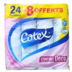 cotex confort papier hygiénique 24+8
