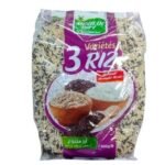 MOULIN VERT VARIÉTÉS 3 RIZ (RIZ BASMATI,RIZNOIR,RIZ COMPLET) 900GR