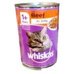 WHISKAS CONSERVE 390GR BEEF IN JELLY